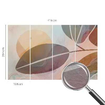 Fototapete aus Vlies mit harmonischem Blattmuster