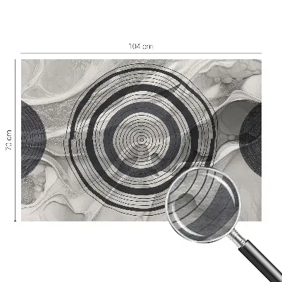 Vlies-Fototapete nach Maß mit grauen Kreisen