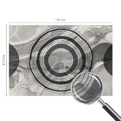 Vlies-Fototapete nach Maß mit grauen Kreisen