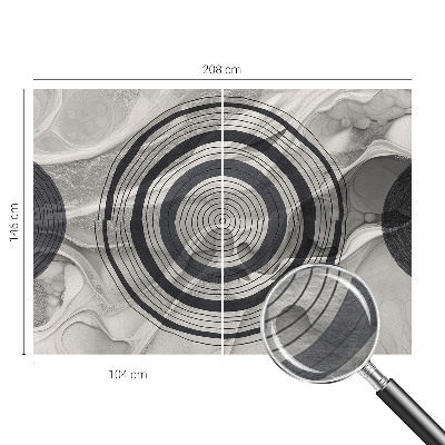 Vlies-Fototapete nach Maß Graue Kreise