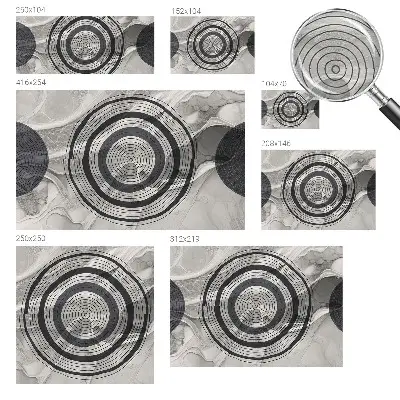 Vlies-Fototapete nach Maß mit grauen Kreisen