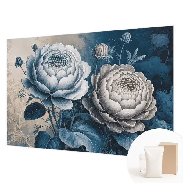 Vlies-Fototapete fürs Schlafzimmer mit romantischem Blumenmotiv