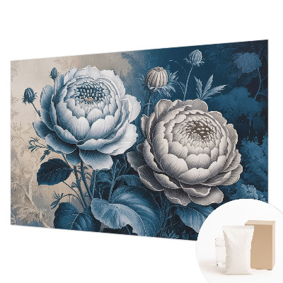 Vlies-Fototapete fürs Schlafzimmer mit romantischem Blumenmotiv