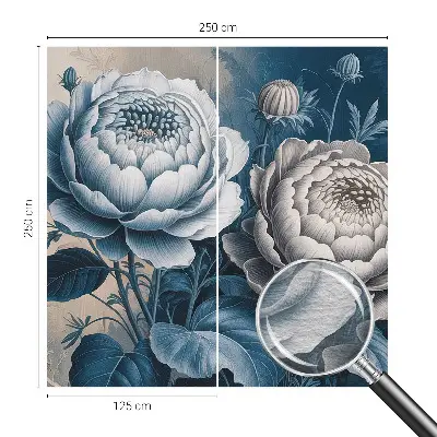 Vlies-Fototapete fürs Schlafzimmer mit romantischem Blumenmotiv