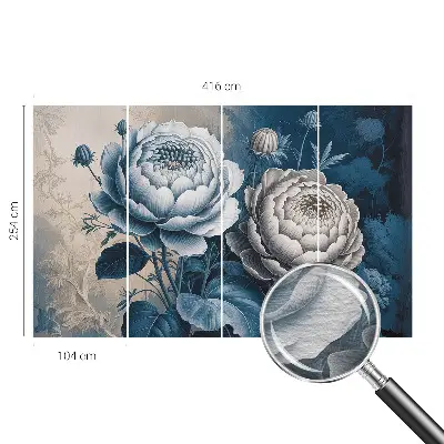 Vlies-Fototapete fürs Schlafzimmer mit romantischem Blumenmotiv