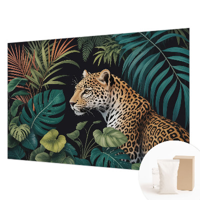 Vlies-Fototapete fürs Kinderzimmer mit einem exotischen Leopardenmotiv