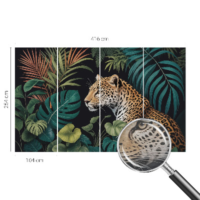 Vlies-Fototapete fürs Kinderzimmer mit einem exotischen Leopardenmotiv