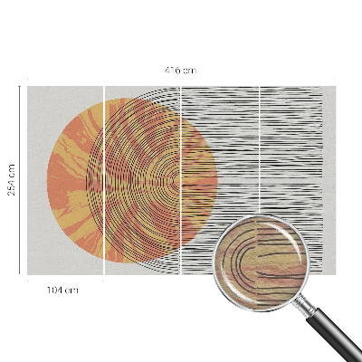 Vliestapete fürs Schlafzimmer Kreis mit Linien