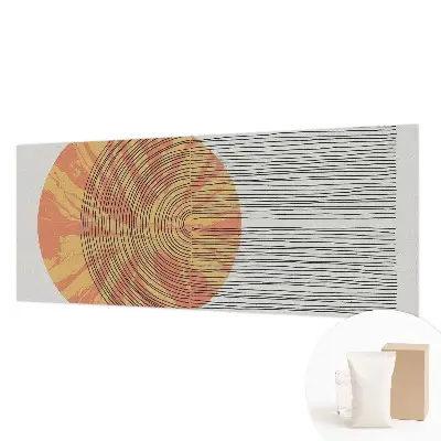 Vliestapete fürs Schlafzimmer mit kreisförmigem Linienmotiv