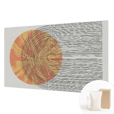 Vliestapete fürs Schlafzimmer mit kreisförmigem Linienmotiv