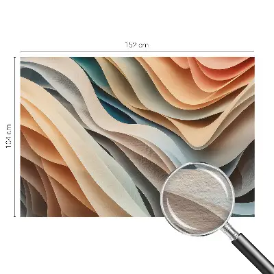 Wand-Fototapete mit wellenförmigen Formen