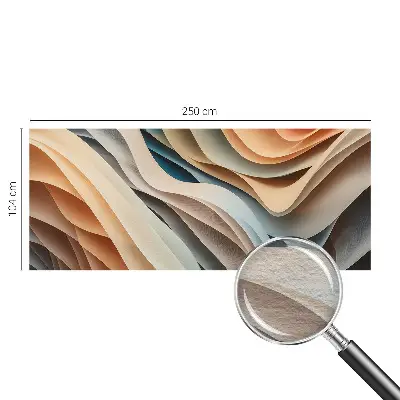 Wand-Fototapete mit wellenförmigen Formen
