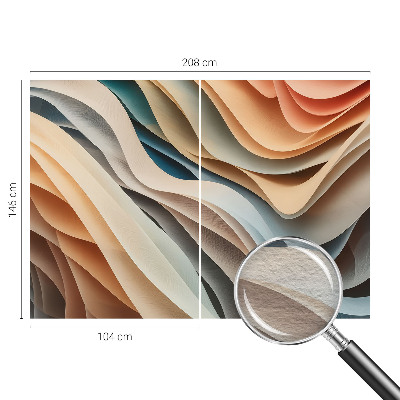 Wand-Fototapete Wellenförmige Formen