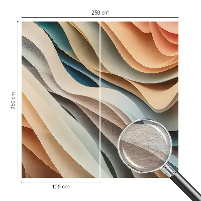 Wand-Fototapete mit wellenförmigen Formen