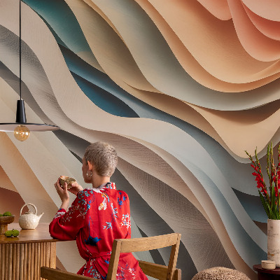 Wand-Fototapete Wellenförmige Formen