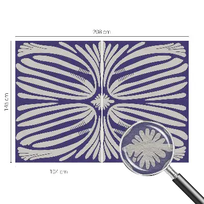 Fototapete mit floral-symmetrischem Motiv