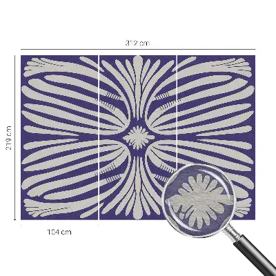 Fototapete mit floral-symmetrischem Motiv