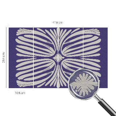 Fototapete mit floral-symmetrischem Motiv