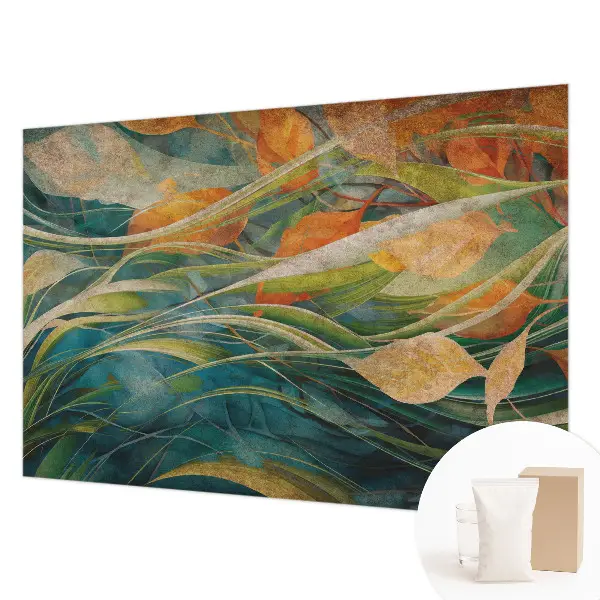 Dekorative Wand-Fototapete mit einer herbstlichen Landschaft