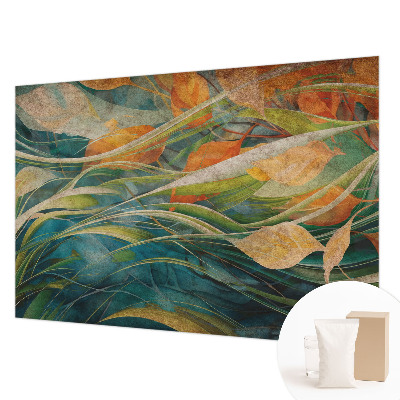 Dekorative Wand-Fototapete mit einer herbstlichen Landschaft