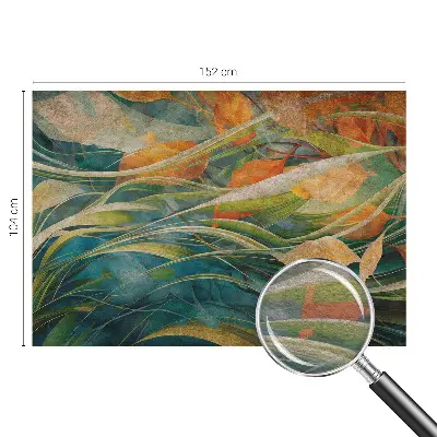 Dekorative Wand-Fototapete mit einer herbstlichen Landschaft