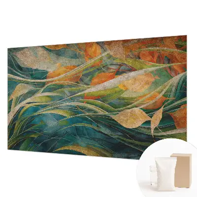 Dekorative Wand-Fototapete mit einer herbstlichen Landschaft