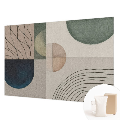 Fototapete fürs Wohnzimmer mit geometrischem Muster