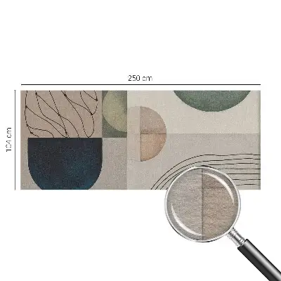 Fototapete fürs Wohnzimmer mit geometrischem Muster