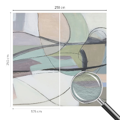 Motivtapete aus Vlies Pastellfarbene Linien