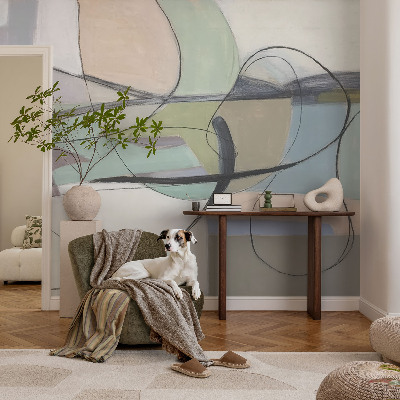 Motivtapete aus Vlies Pastellfarbene Linien