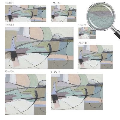 Motivtapete aus Vlies Pastellfarbene Linien
