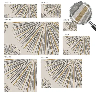 Fototapete aus Vlies mit geometrischem Fächer-Motiv