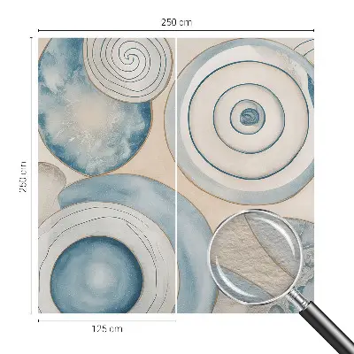 Vlies-Fototapete fürs Schlafzimmer mit einem Motiv in Spiralwirbeln
