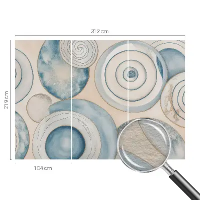 Vlies-Fototapete fürs Schlafzimmer mit einem Motiv in Spiralwirbeln