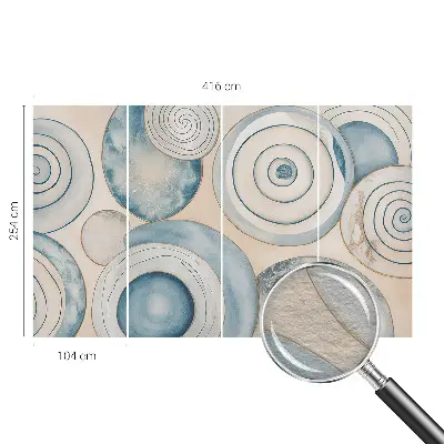Vlies-Fototapete fürs Schlafzimmer mit einem Motiv in Spiralwirbeln