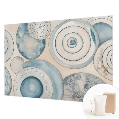 Vlies-Fototapete fürs Schlafzimmer mit einem Motiv in Spiralwirbeln