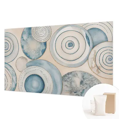 Vlies-Fototapete fürs Schlafzimmer mit einem Motiv in Spiralwirbeln