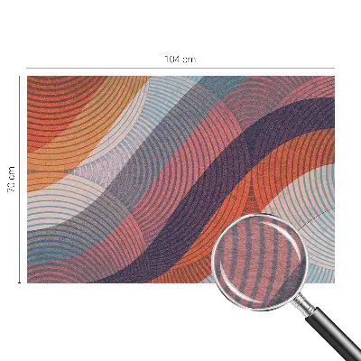 Vlies-Fototapete fürs Wohnzimmer mit bunten Wellen als Motiv
