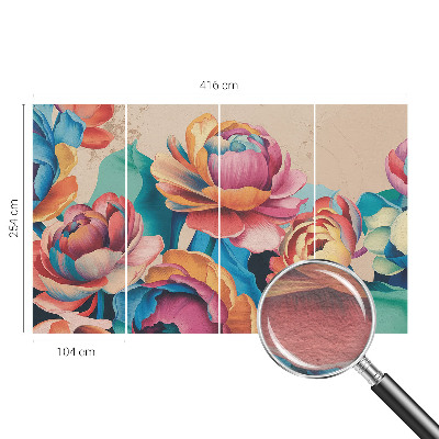 Moderne Vlies-Fototapete Florale Harmonie