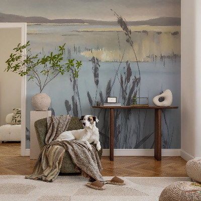 Vliestapete fürs Schlafzimmer mit Motiv eines ruhigen Sees