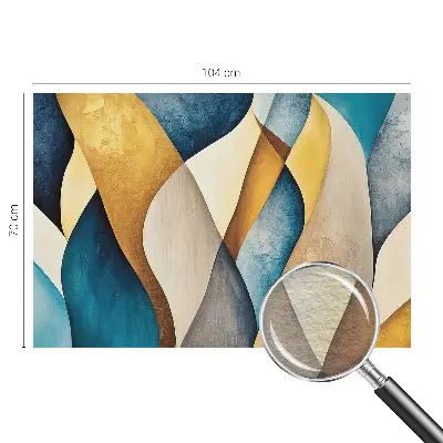 Wand-Fototapete mit wellenförmigem abstraktem Motiv