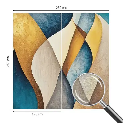 Wand-Fototapete mit wellenförmigem abstraktem Motiv
