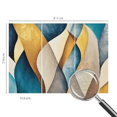 Wand-Fototapete mit wellenförmigem abstraktem Motiv