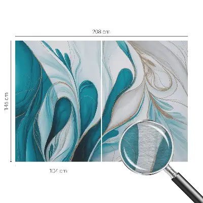 Dekorative Wand-Fototapete mit einem Motiv in Fluidmuster