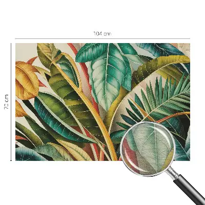 Wandtapete mit exotischem Blattmotiv