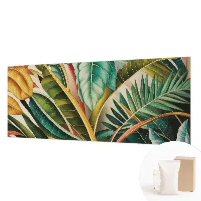 Wandtapete mit exotischem Blattmotiv