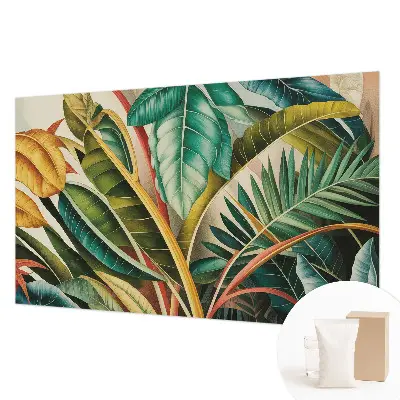 Wandtapete mit exotischem Blattmotiv