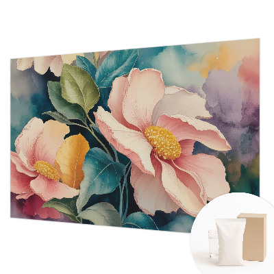 Fototapete fürs Wohnzimmer mit floralem Motiv für elegante Wohnräume
