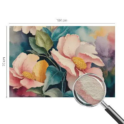 Fototapete fürs Wohnzimmer mit floralem Motiv für elegante Wohnräume