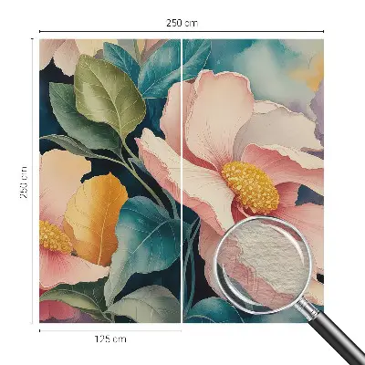 Fototapete fürs Wohnzimmer mit floralem Motiv für elegante Wohnräume